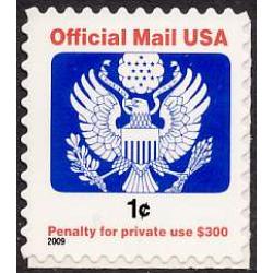 #O163 1¢ Official Mail, Eagle Self-adhesive