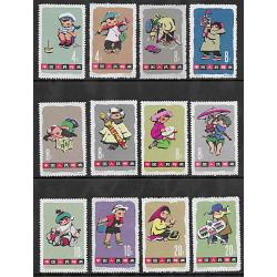 # 684-695 Peoples Republic of China, Children's Day Stamps  (12)