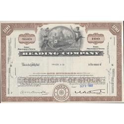 Stock Certificate, Reading (RR) Company