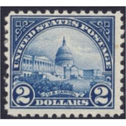 #572 $2 Capitol, Deep Blue, Hinged