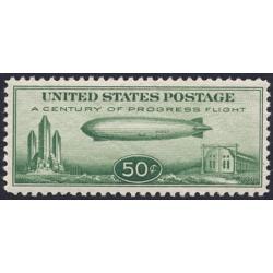 #C18  50¢ Graf Zeppelin, Green, VF NH