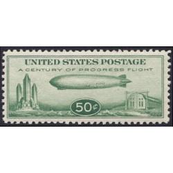 #C18  50¢ Graf Zeppelin, Green, VF NH