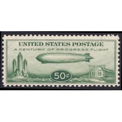 #C18  50¢ Graf Zeppelin, Green, VF NH