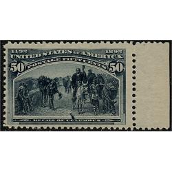 #240 50¢ Recall of Columbus, Slate Blue, NH, APS Certificate (UR)
