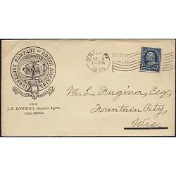 1896 Insurance Company Advertising Cover