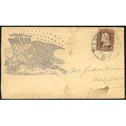 3¢ Washington 1861 Issue, Patriotic Eagle and Shield
