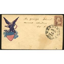 3¢ Washington 1861 Issue, Patriotic Eagle and Shield