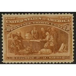 #239 30¢ Columbus at La Rábida, Brown Violet, F-VF NH
