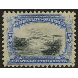 #297 5¢ Bridge at Niagra Falls, Ultramarine & Black, VF NH