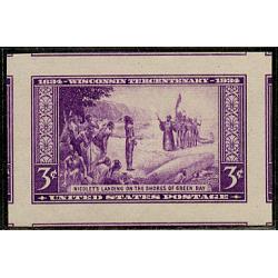 #755 Wisconsin, Deep Purple, Imperforate Special Printing (See Description)