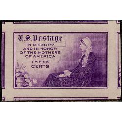 #754 Mothers Day, Deep Purple, Imperforate Special Printing (See Description)
