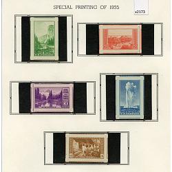 #756-65 National Parks, Complete Imperforate Set of Ten, One of a Kind!