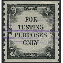 #TD107b Test Stamp, Tagged Violet Defacement Lines