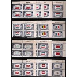 # 909-21 Overrun Nations, Set of 13 Plate Blocks