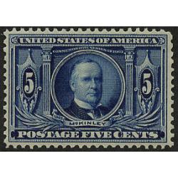 #326 5¢ McKinley, Dark Blue, NH Extra Fine