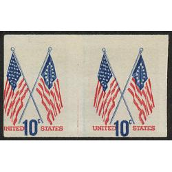 #1519 Crossed Flags, Imperforate Pair