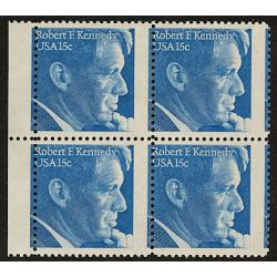 #1770 Robert Kennedy, Miscut Block of Four