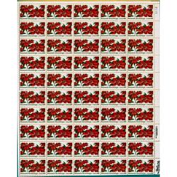 #2166 Christmas - Poinsettia, Sheet of 50 Stamps