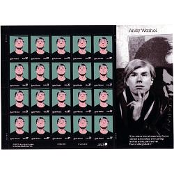 #3652 Andy Warhol, Souvenir Sheet of 20