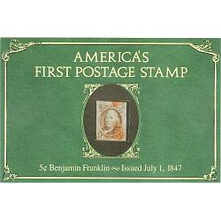 # 1 Benjamin Franklin, 5¢ Brown, Americas First Postage Stamp