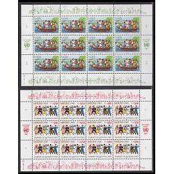 #158-159 United Nations Day 1987, Miniature Sheets of 12 (Geneva)
