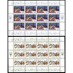 #516-516 Umited Nations Day 1987, 2 Miniature Sheets of 12