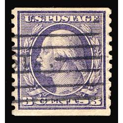 #456 3¢ Washington, Violet, Graded 80 VF, PSE Certificate