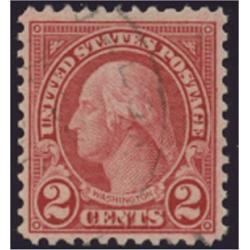 #595 Washington, 2¢ Carmine, VF-XF PSE Certificate