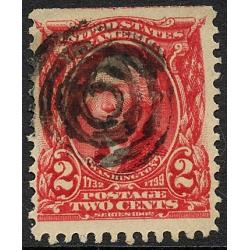 #301c 2¢ Washington3 Carmine, Booklet Single