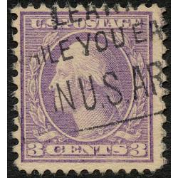 #541 3¢ Washington, Violet Type II Perforation 11x10