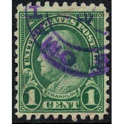 #581 Franklin 1¢ Green, Perf. 10
