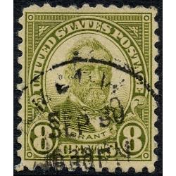#589 Grant 8¢ Olive Green, Perf. 10