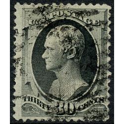 #190 30¢ Alexander Hamilton, Gray Black, Defect