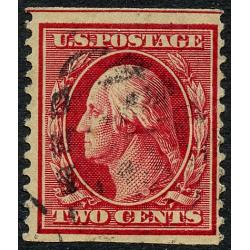 #353 2¢ Washington Carmine, Defect