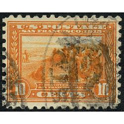 #404 10¢ San Francisco Bay, Orange, Reperforated