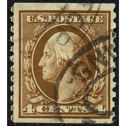 #446 4¢ Washington, Brown, Minor Defect