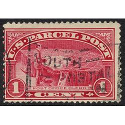 # Q1 1¢ Post Office Clerk, Carmine Rose