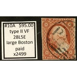 #10A 3¢ Washington, Very Fine, Type 11 28L5E