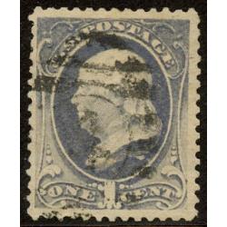 #206 1¢ Franklin, Gray Blue