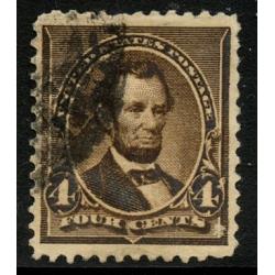 #222 4¢ Lincoln, Dark Brown