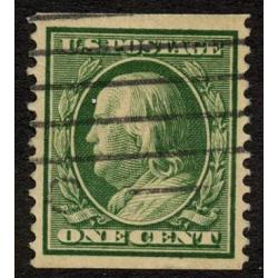 #352 1¢ Franklin, Green, Catalog Value: $225.00