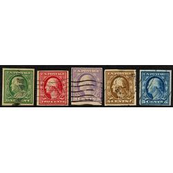 #343-47, Complete Set of Five, Very Fine