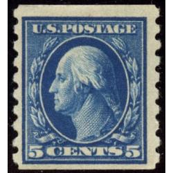 #396 5¢ Washington, Blue, Hinged