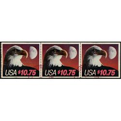 #2122 Express Mail $10.75, Complete booklet Strip of 3 (USED)