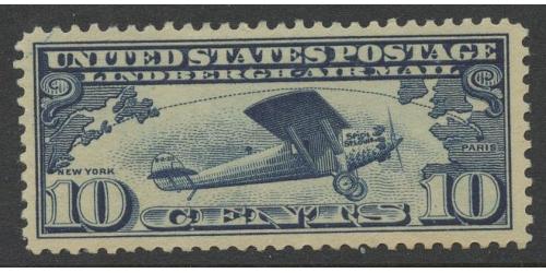 #C10 Lindbergh, Dark Blue, Lightly Hinged