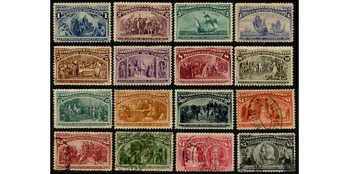 #230-245 Columbian Exposition Issue, Complete Set of 16, See Description