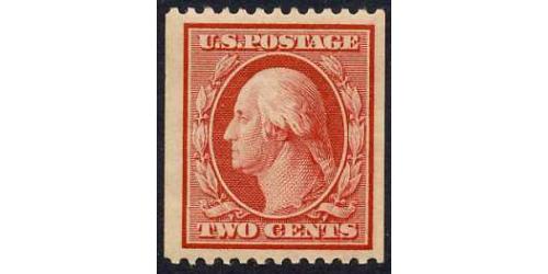 #349 2¢ Washington, Carmine (Scott $235.00)