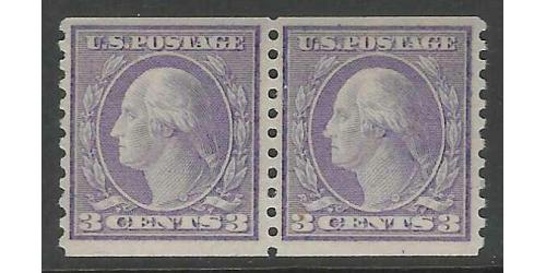 #493 3¢ Washington Violet, Fine - Very Fine, Never Hinged