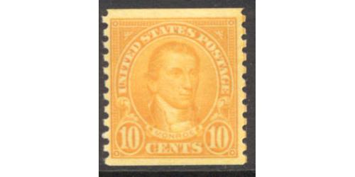 #603 10¢ Monroe, Orange Coil