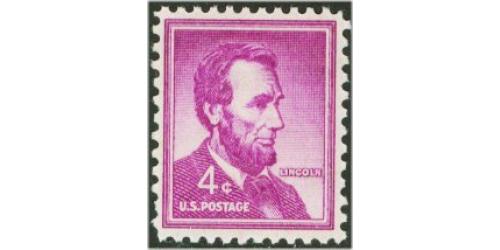 #1036a Abraham Lincoln, Dry Printing